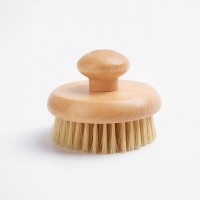 Factory Wholesale Natural vegan sisal cactus bristles beech wood and bamboo wooden bath brush