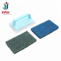 Kitchen wall cleaning tool scouring pad cleaning brush with handle