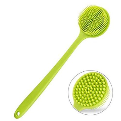 silicone bath shower back body scrubber brush with Long Handle