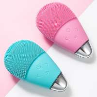 2020 Beauty Products Custom Makeup Brush Cleaner Waterproof Electric Facial Vibration Face Massager Silicone Cleansing Brush