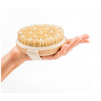 Bamboo Wood Dry Brushing Exfoliating Dry Skin Spa Massage Scrub Body Brush