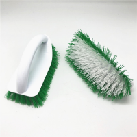 factory BSCI customized logo comfort grips iron handle scrub brush/tile and grout brush/scrubber brush